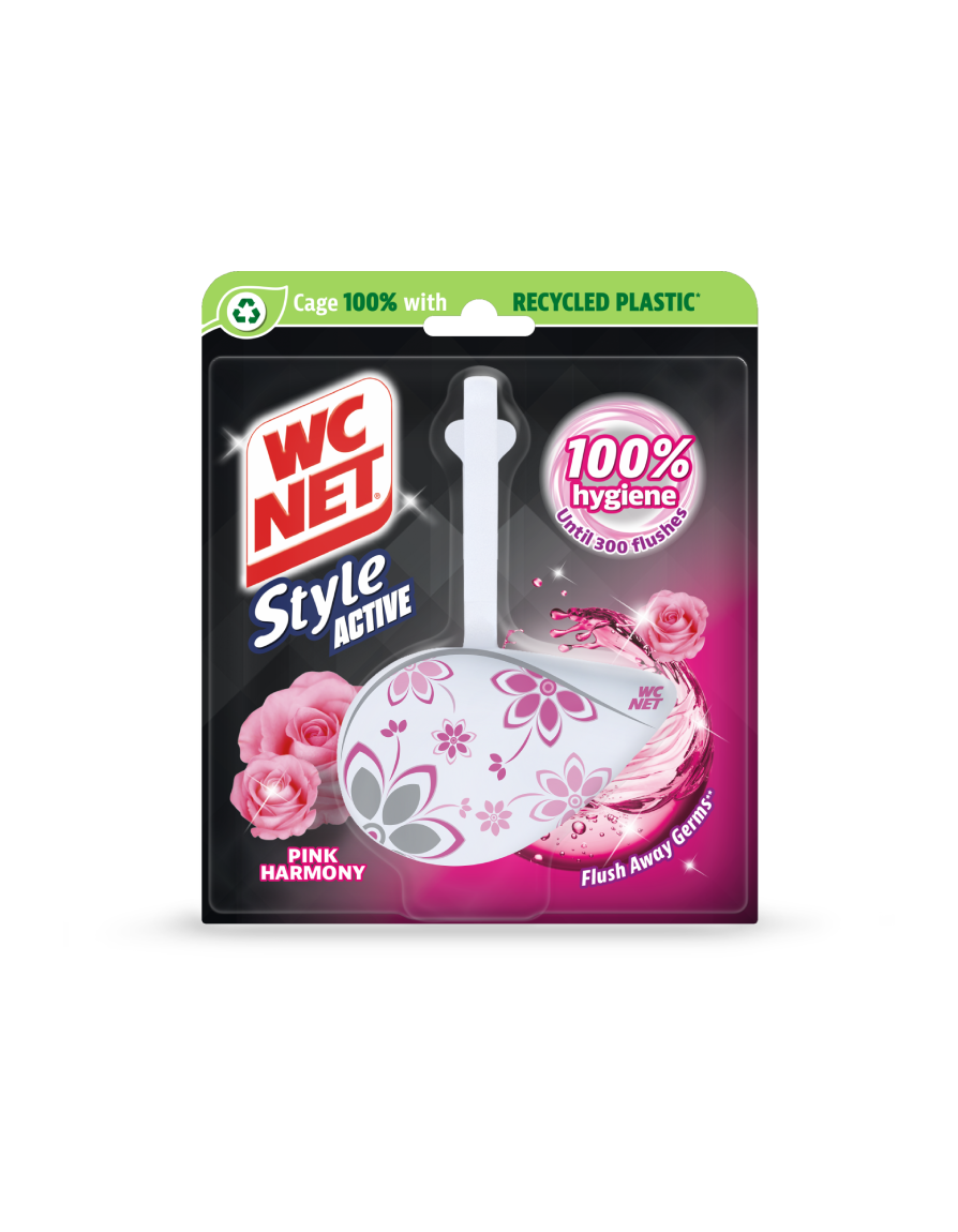 WC NET STYLE CRYSTAL Pink Flowers