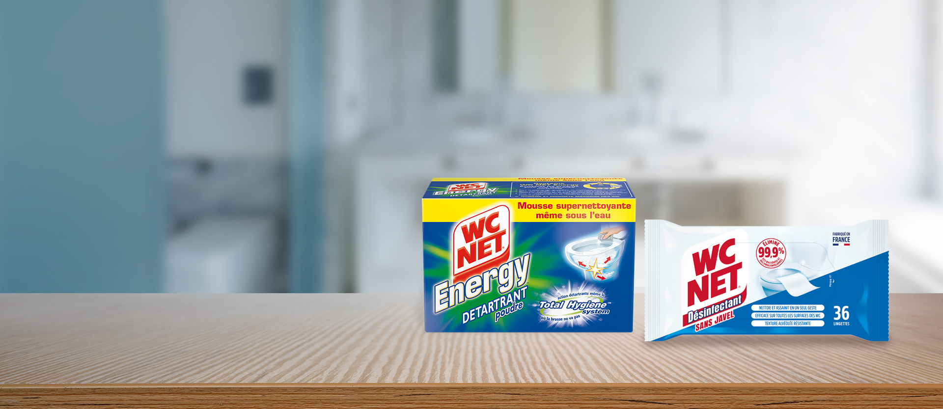 Pour un nettoyage pratique <BR> et efficace à l’intérieur <br> comme à l’extérieur <br>des WC. 